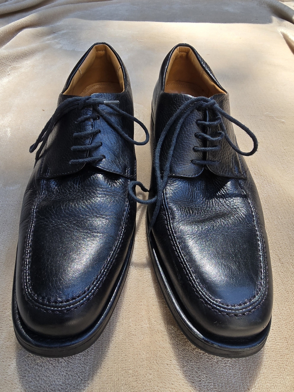 Sandro Black Leather Derby Dress Shoes